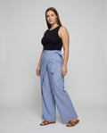 Louisa Linen Trousers with Striped