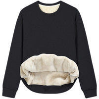 Louisa Shirt with Crew Neck in Black