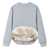 Louisa Shirt with Crew Neck in Grey