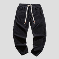 Lucas Corduroy Trousers in Black