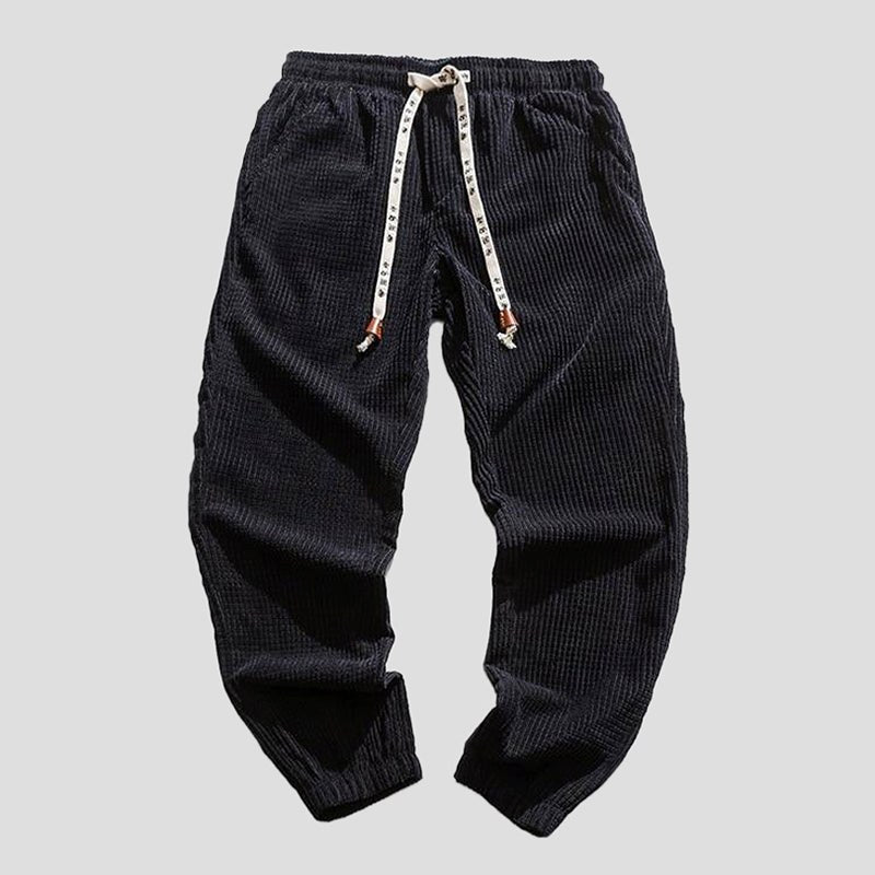 Lucas Corduroy Trousers in Black