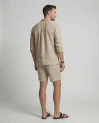 Lucas Elegant Linen Suit in Khaki