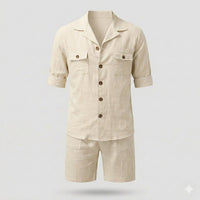 Lucas Elegant Linen Suit in White