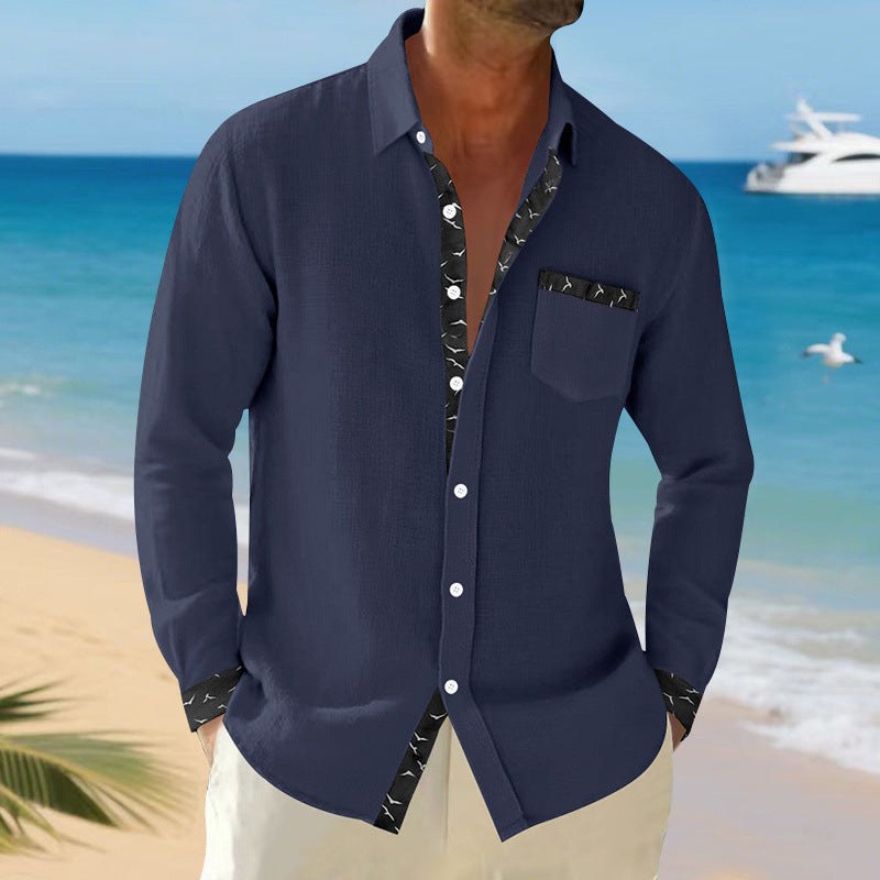 Lucas Relaxed Linen Shirt with Chest Pocket