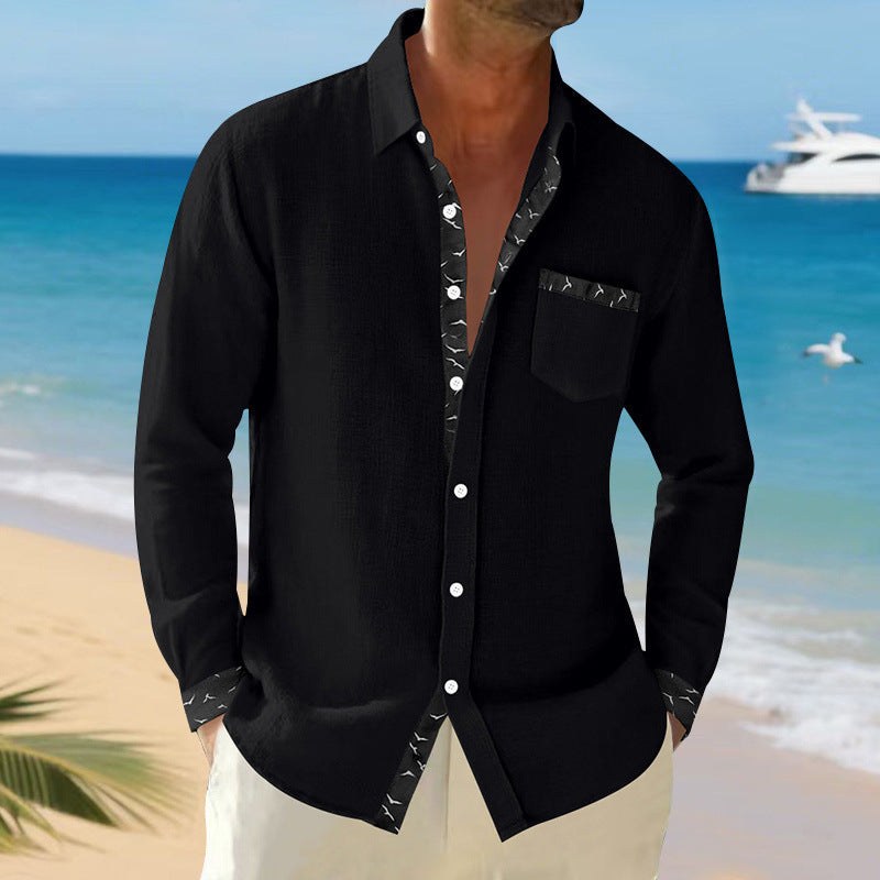 Lucas Relaxed Linen Shirt with Chest Pocket