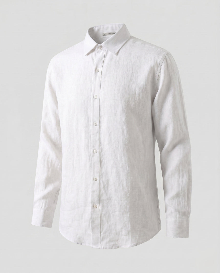 Lucia Airy Linen Blouse in White