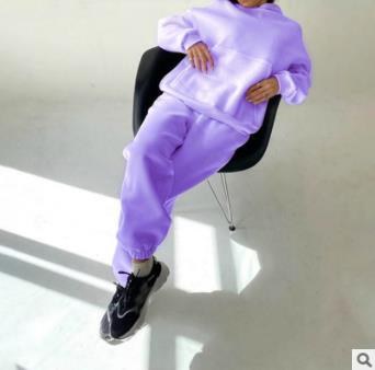 Lucia Casual Hoodie with Hood in Purple