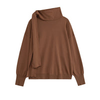Lucia Casual Knit Sweater in Dark Brown