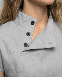 Lucia Linen Blouse with Button Front