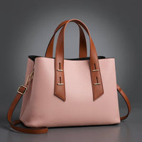 Lucia Pebbled Leather Tote in Blush