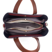Lucia Pebbled Leather Tote in Charcoal