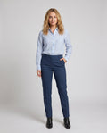 Lucille Casual Linen Blouse with Striped