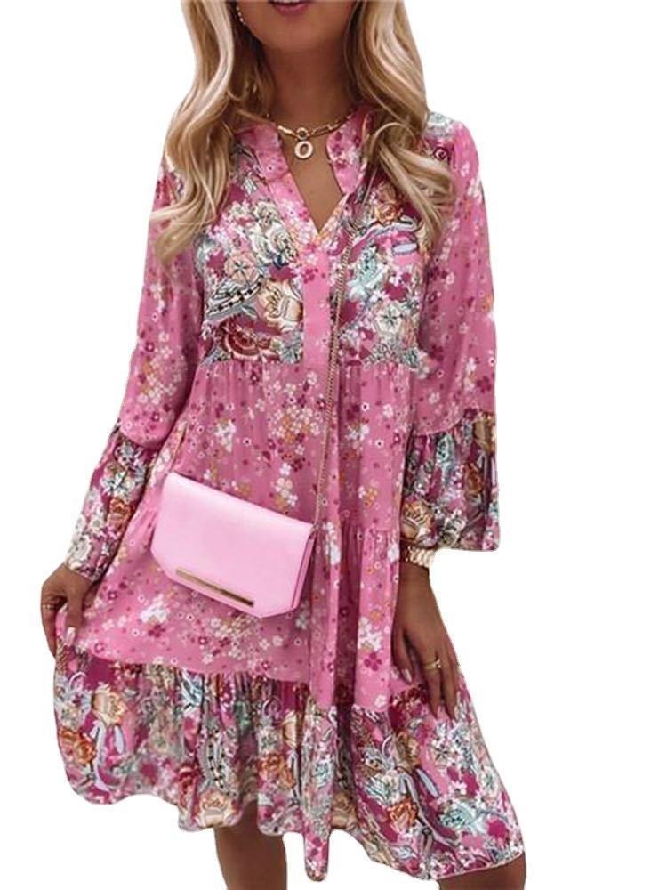 Lucille Elegant Dress with Ruffles