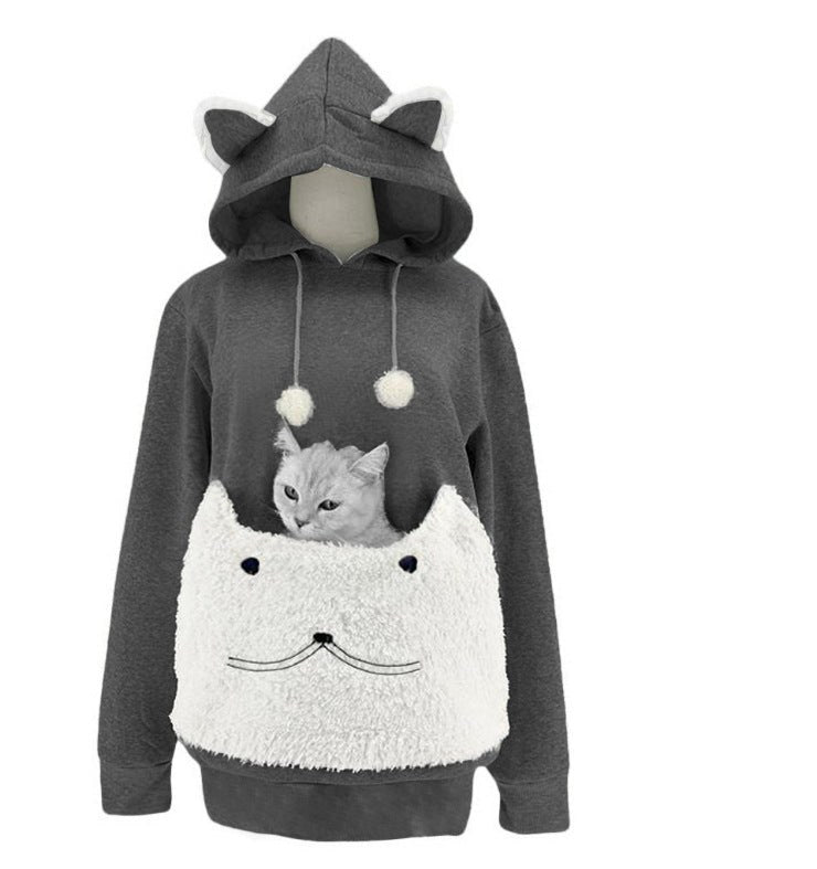 Lucille Hoodie with Hood in Dark Grey
