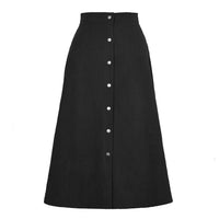 Ludmila Corduroy Skirt with Button Front