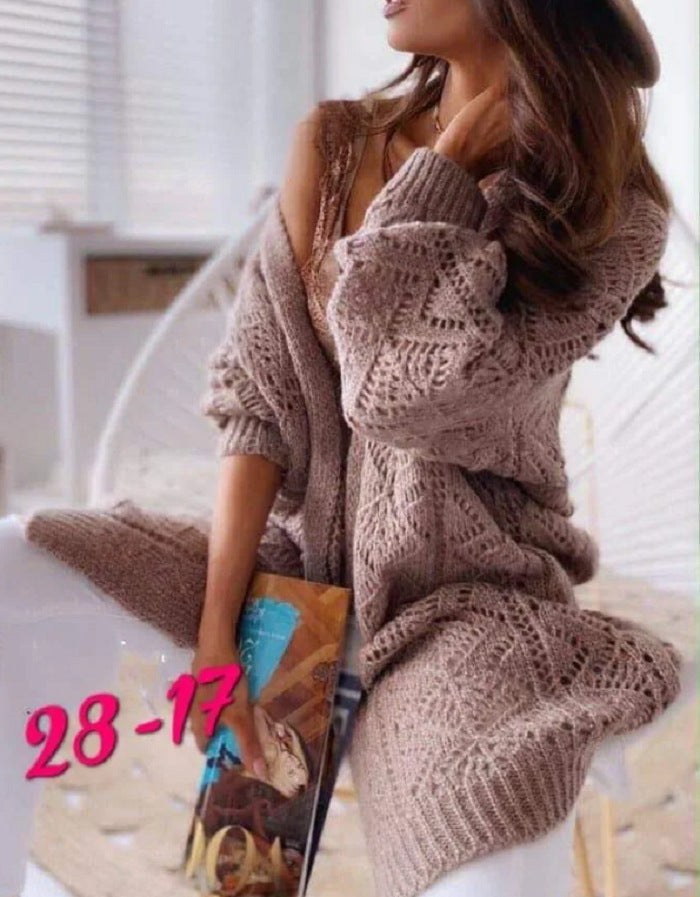 Ludmila Knit Cardigan in Khaki