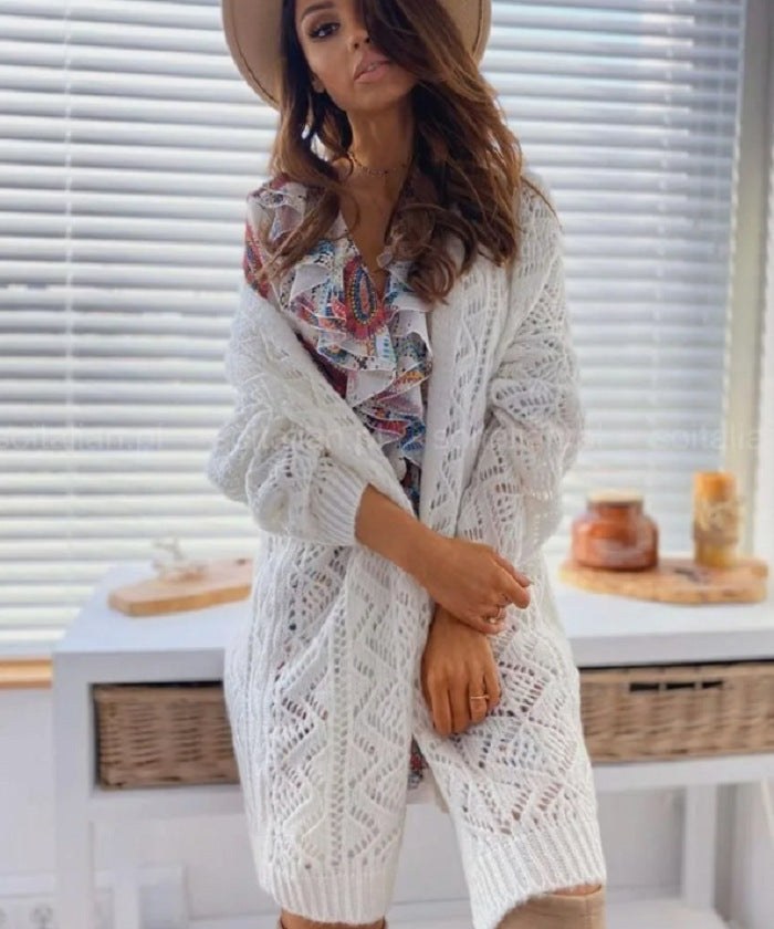 Ludmila Knit Cardigan in White