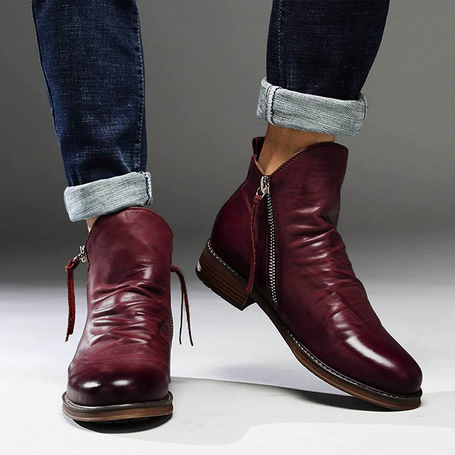 Ludwig Casual Boots in Bordeauxrot