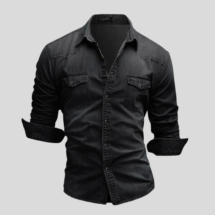 Ludwig Denim Shirt in Black
