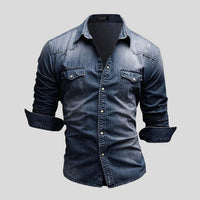 Ludwig Denim Shirt in Navy