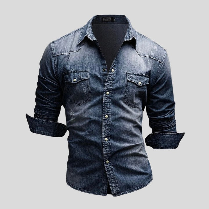 Ludwig Denim Shirt in Navy
