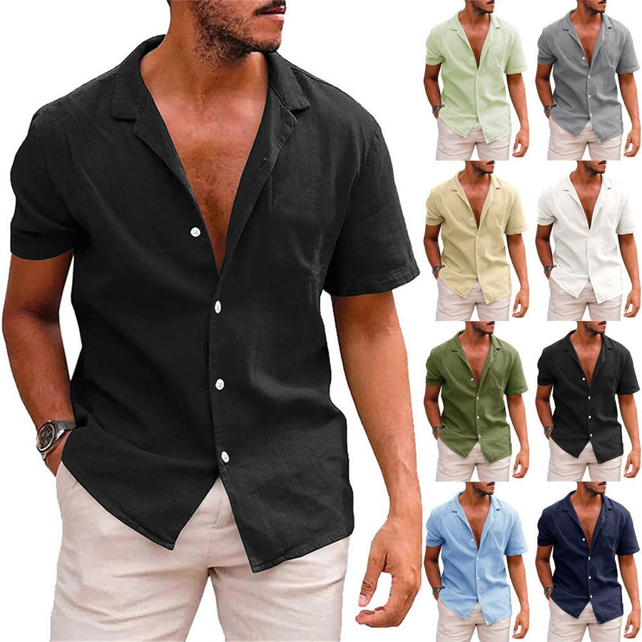 Ludwig Lightweight Linen Shirt with Short Sleeve