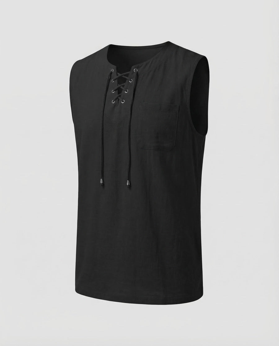 Ludwig Linen Top in Black