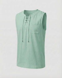 Ludwig Linen Top in Green