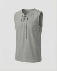 Ludwig Linen Top in Grey