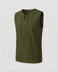 Ludwig Linen Top in Olive