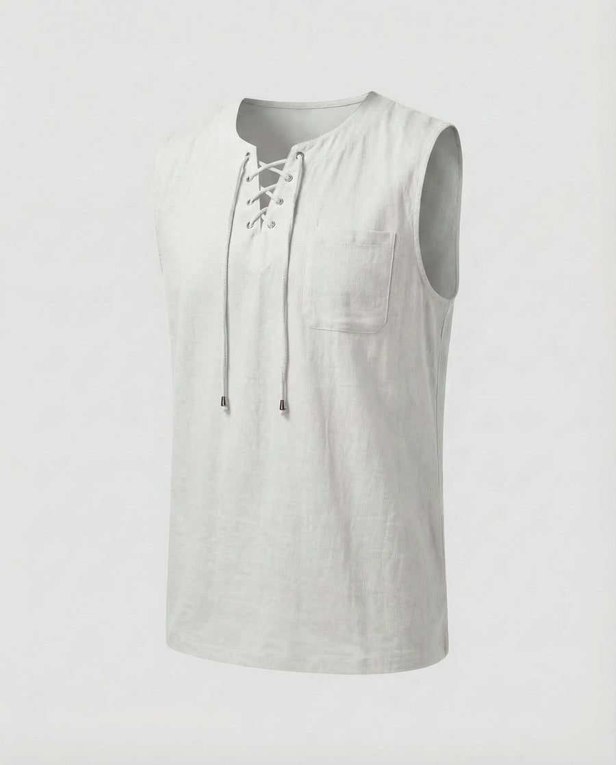 Ludwig Linen Top in White