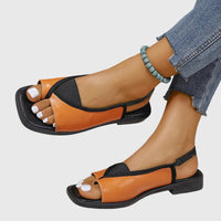 Lumeth | Women's Square Toe Slingback Flat Sandals