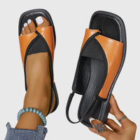 Lumeth | Women's Square Toe Slingback Flat Sandals