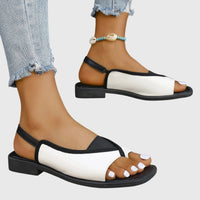 Lumeth | Women's Square Toe Slingback Flat Sandals
