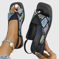 Lumeth | Women's Square Toe Slingback Flat Sandals