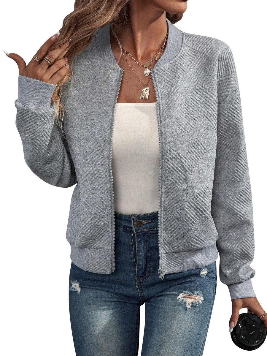 Lumi Casual Jacket with Pockets in Grey