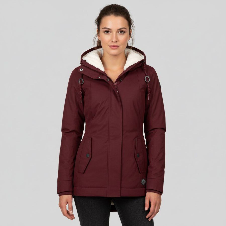 Lumi Coat with Hood in Red