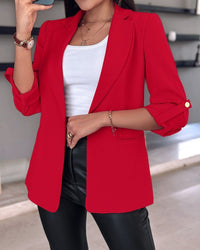 Lumi Elegant Blazer in Red