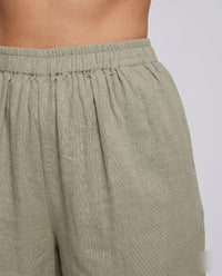 Luna Airy Linen Trousers with Elastic Waist