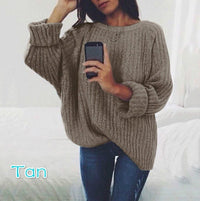 Luna Casual Knit Sweater in Brown