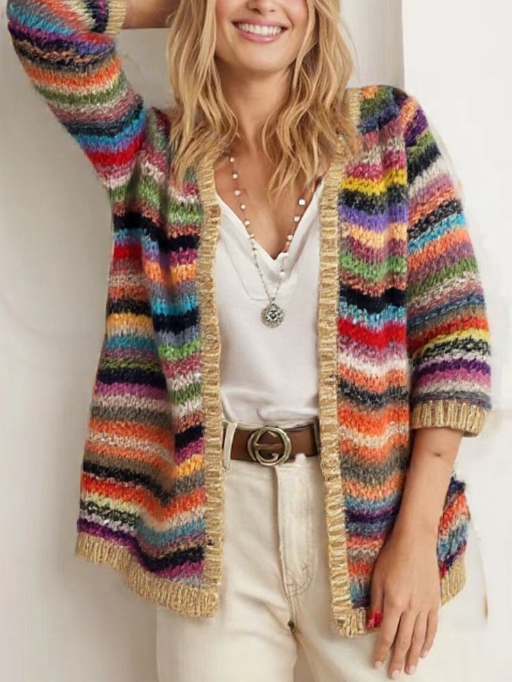 Luna Knit Cardigan in Red