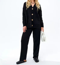 Luna Knit Cardigan with Pockets in Black