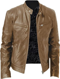 Luuk Elegant Leather Dress in Light Brown