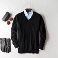 Luuk Elegant Sweater in Schwarz - V-Ausschnitt