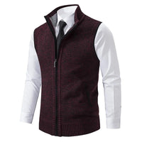 Luuk Knit Vest in Wine Red
