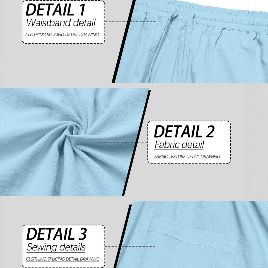 Luuk Relaxed Linen Trousers with Elastic Waist