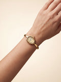 Luxury Gold Round Bracelet Watch For Women, Small Quartz Women Watch Jewelry