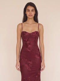 Lydia Burgundy detail