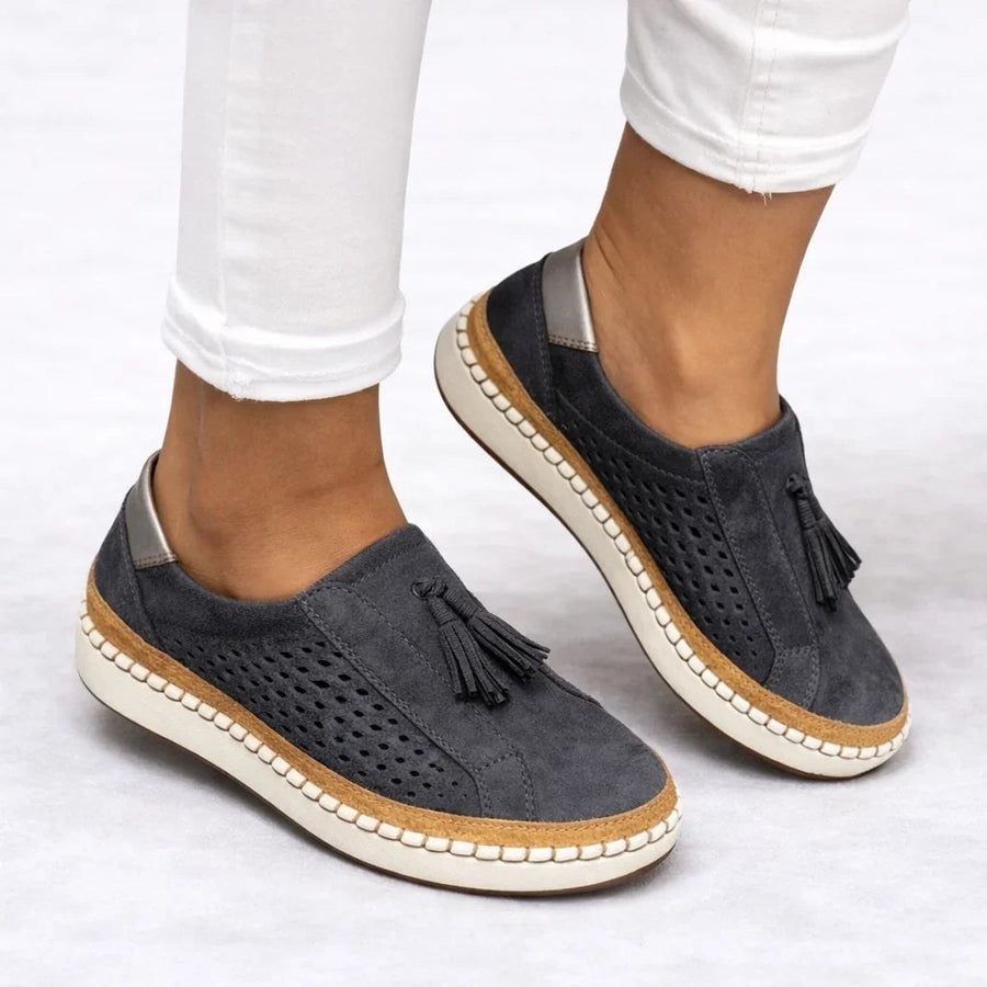Lyndora Women's Orthotic Slip-On Sneakers in Black