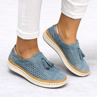 Lyndora Women's Orthotic Slip-On Sneakers in Blue
